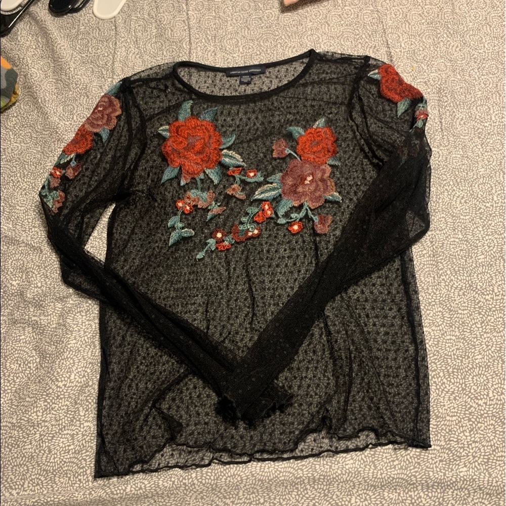 American eagle see theough shirt